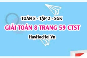 Giải Toán 8 trang 59 tập 2 Chân trời sáng tạo